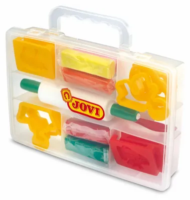 Obrázek produktu pro JOVI KUFŘÍK (plastelína 8x25g + 6 vytla