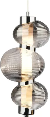 Zdjęcie produktu dla Lampa wisząca LED BOLLA chromowana dymiona 12W Ciepła biel 1491lm szkło wym:170x16x16cm IP20 Milagro