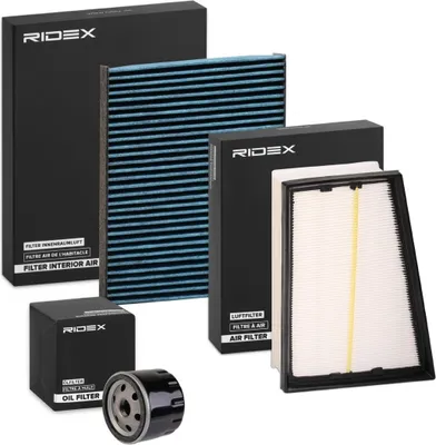 Produktbild von RIDEX Filterset Inspektionspaket Filtersatz für RENAULT Scénic III (JZ0/1) GRAND SCÉNIC III (JZ0/1) SCÉNIC III VAN (JZ0/1)