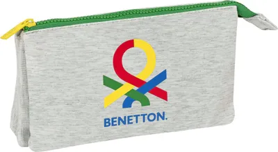Image de Trousse triple multi-usages Benetton Pop Gris (22 x 12 x 3 cm)