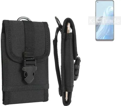 Produktbild von K-S-Trade Holster Handy Hülle kompatibel mit Oppo Reno8 Lite 5G Holster Handytasche Gürtel Tasche Schutz Hülle Robust Outdoor schwarz