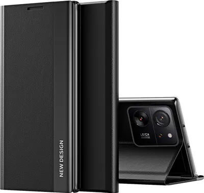 Produktbild von Hülle für Xiaomi 13T /13T Pro /Redmi K60 Ultra Leder PolyurethanKlapphülle Schutzhülle mit Standfunktion Schwarz