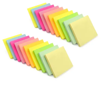 Produktbild von Set mit 20 farbenfrohen Haftnotizen, 76 mm x 76 mm