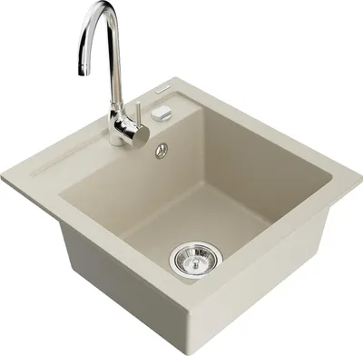 Image de Évier en granit Vito avec mitigeur Telma, beige (6503-69-670200-00)