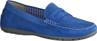 Zdjęcie produktu dla Sioux Carmona 700 damski loafer, mokasyn, skóra, Alma (niebieski), wyjmowana wkładka - damski loafer / trotteur, niebieski, skóra (welur)