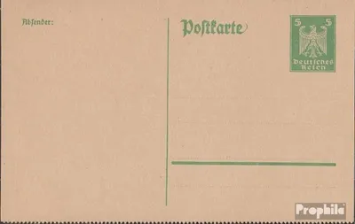 Produktbild von Belege Ganzsachen Deutsches Reich 1924 P156II Amtliche Postkarte un Adler