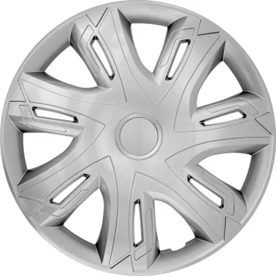 Obrázok produktu pre Lemy kolies pre oceľové disky sada 4 krytiek nábojov vozidla Vhodné pre väčšinu značiek a diskov ABS plast strieborný 15"