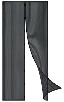 Obrázok produktu pre Magnetická sieťka proti hmyzu na dvere, čierny polyester, 212x100 cm