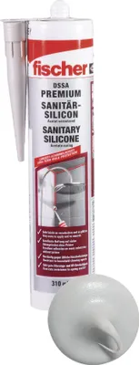 Produktbild von fischer Sanitärsilicon DSSA GR 310ml, Dichtmasse, (RAL 7035)