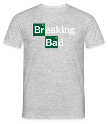 Produktbild von Spreadshirt Breaking Bad Logo Brom & Barium Männer T-Shirt, L, Grau meliert