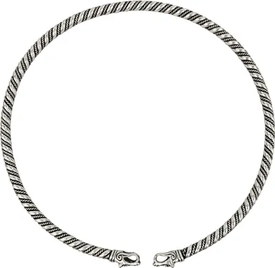Produktbild von Wikinger Torque "Wolfskopf", versilbert