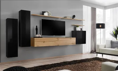 Produktbild von Komplette 7tlg Wandschrank Wohnwand Wohnzimmer Luxus Einrichtung Moderne Möbel