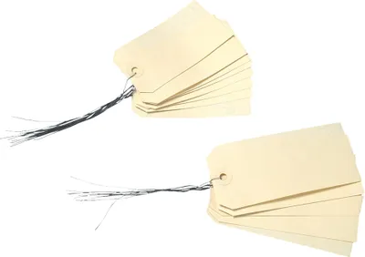 Produktbild von APLI Gepäckanhänger 100 x 51 mm neutral mit Draht beige 300 Etiketten