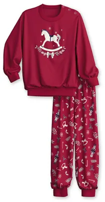 Produktbild von CALIDA Family & Friends Bündchen-Pyjama Kinder deep red 140-146