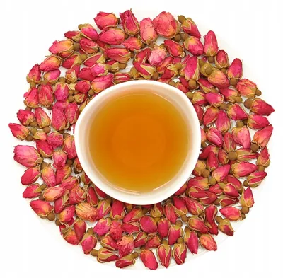Produktbild von Rosenblüten, rote Knospen, ganz getrocknet - 100 g