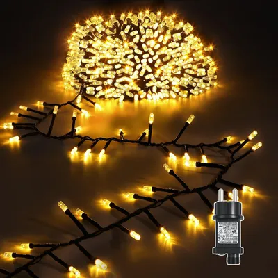 Lichtkette 15m 750 LED Warmweiß Innen Außen