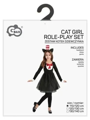 Zdjęcie produktu dla Strój dla dziewczynki, kotek, rozmiar 110/120 cm - Godan
