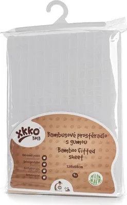 Zdjęcie produktu dla XKKO BMB Prześcieradło do łóżeczka z gumką 120x60, białe