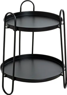 Produktbild von HAKU Beistelltisch schwarz - Metall, B/H/T: 43x50x43 cm