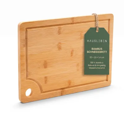 Produktbild von Schneidebrett mit Griffloch und Saftrille 33x23cm