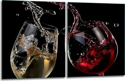 Produktbild von Herdabdeckplatten 2x40x52 Glaskeramikfeld 2-Teilig Glas Spritzschutz Wein