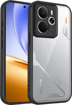 Immagine prodotto di Custodia per Realme 14/Realme 14T cover posteriore trasparente con cornice in TPU, antiurto Nero