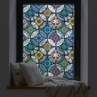 Productafbeelding van Solidchoice - Decoratieve Raamfolie met Statica Hechting en Privacy