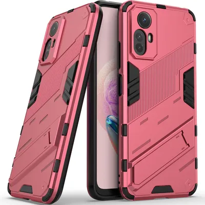 Produktbild von Armor Hülle für Xiaomi Redmi Note 12S 4G, Hybrid PC TPU Bumper Stoßfestes Schutzhülle mit Standfunktion Rosa
