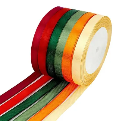 Geschenkband-Set, 6 Rollen, 10 mm x 132 m, Weihnachtsdekoration