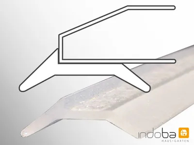 Produktbild von indoba® Glasplattendichtlippe aus Silikon Länge 3,5-5 m, Länge:5.0 m