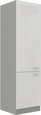 Obrázok produktu pre Vysoká kuchynská skrinka 60 cm GENJI 2 - šedá / lesklá biela