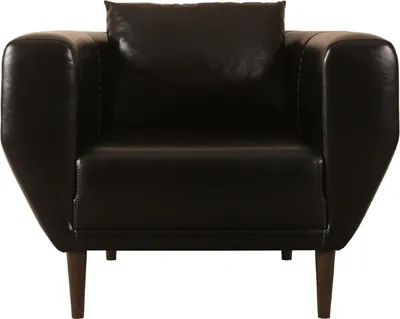 Produktbild von Schwarzer Wohnzimmer Ledersessel Designer Büro Sitzmöbel Sitzsessel