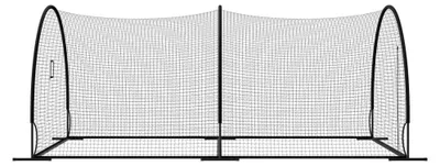 Obrázek produktu pro Hokejová branka, polokruhová - 606 x 366 x 250 cm - síť z HDPE