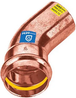Obrázok produktu pre 35mm Bogen 45° I/A Kombifitting Frabo DVGW