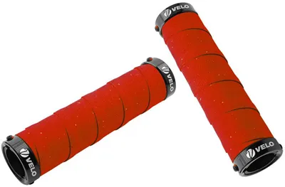 Produktbild von Getapte Fahrradgriffe rot mit Schnellverschluss für optimalen Grip und Komfort