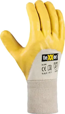 Produktbild von teXXor® Nitril-Handschuhe STRICKBUND, Gelb