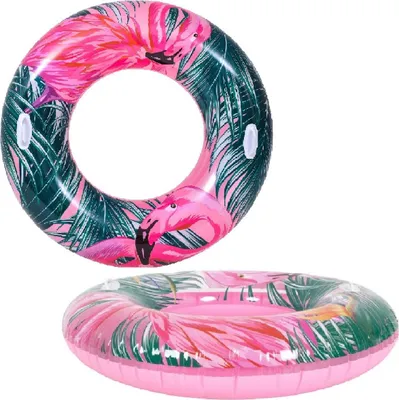 Produktbild von Aufblasbarer Schwimmring Tropic 115 cm – bunt, robustes PVC, mit Griffen, Sun Club