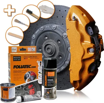 Produktbild von FOLIATEC 2171 Bremssattellack Farbe Spray Set Kupfer Metallic 400ml 125ml 50ml