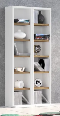 Produktbild von VCM Holz CD DVD Stand Regal | CD Regal mit Platz für 204 CDs oder 72 DVDs oder 40-Videos | Maße: H. 92 x B. 42 x T. 20 cm | Elegantes CD/DVD Regal | Blu ray Regal - Milano