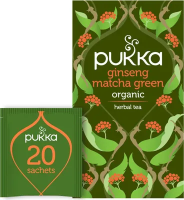 Produktbild von Pukka Tee Ginseng Matcha grün  4 x 20 x 1,5 Gramm