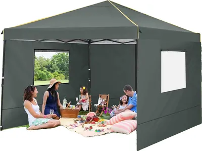 Zdjęcie produktu dla Namiot pawilonowy, wodoodporny baldachim, przenośny pop-up, szary