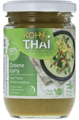 Obrázok produktu pre Koh Thai Green Curry Paste 225g – Aromatická, autentická thajská koreniaca pasta