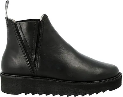 Produktbild von Marc O'Polo Damen Schwarze Lederstiefel mit Absätzen zum Hineinschlüpfen 38