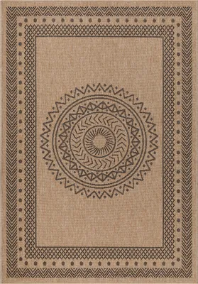 Produktbild von Teppium Indoor Outdoor-Teppich Flachgewebe Natürlicher Sisal Look Wetterfest Wohnzimmer Balkon Küche Terrasse Boho Design Grösse: 160x230 cm