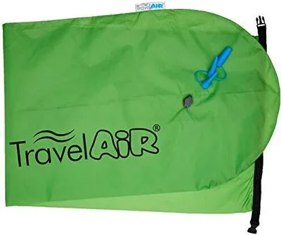 Produktbild von TravelAir® ca.50x140cm 100l Farbe:grün 3in1:Luftpumpe Packsack Strand-Kissen mit Adapter u. 3 Ventilen