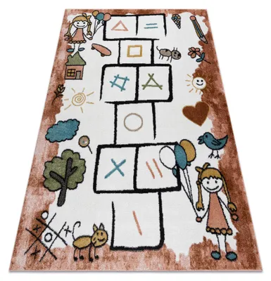 Produktbild von Teppich FUN Hop für Kinder, Hopse, Tiere rosa Rosa 160x220 cm