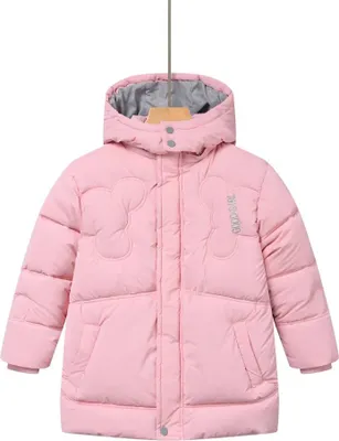 Produktbild von Glo-Story Kinder Mädchen Winterjacke Jacke mit Kapuze – Rosa / 140/146