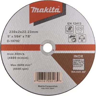 Produktbild von Schneidscheibe 230X2,0 Wa36R Inox Makita