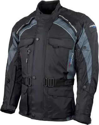 Produktbild von Roleff RO781 Motorradjacke – Schwarz-Grau, wasserdicht, atmungsaktiv & mit Protektoren  Roleff Größe: L,
