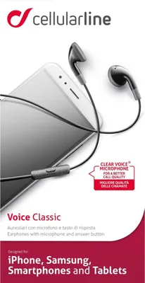 Zdjęcie produktu dla Cellularline 8018080275593, Przewodowa, Połączenia/muzyka, 34 g, Zestaw słuchawkowy, Czarny
